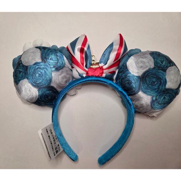 Disney Union Jack Crown Floral Minnie Mouse Ear Headband - Picture 5 of 5